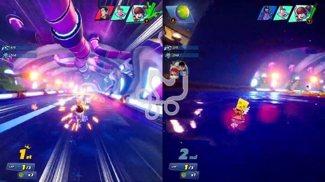 MULTIPLAYER on Nickelodeon kart racers 3: Slime Speedway! смотреть онлайн