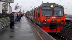 Прибытие электропоезда ЭД9М на станцию Семёнов / Arrival of the ED9M electric train (Russia)