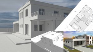 "Немец". Проект двухэтажного дома из газобетона.