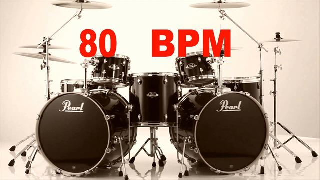 ROCK - 80BPM 4/4 drum track - metronome - drum beat смотреть онлайн