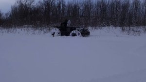 Вездеход ..Тунгус.. по глубокому снегу