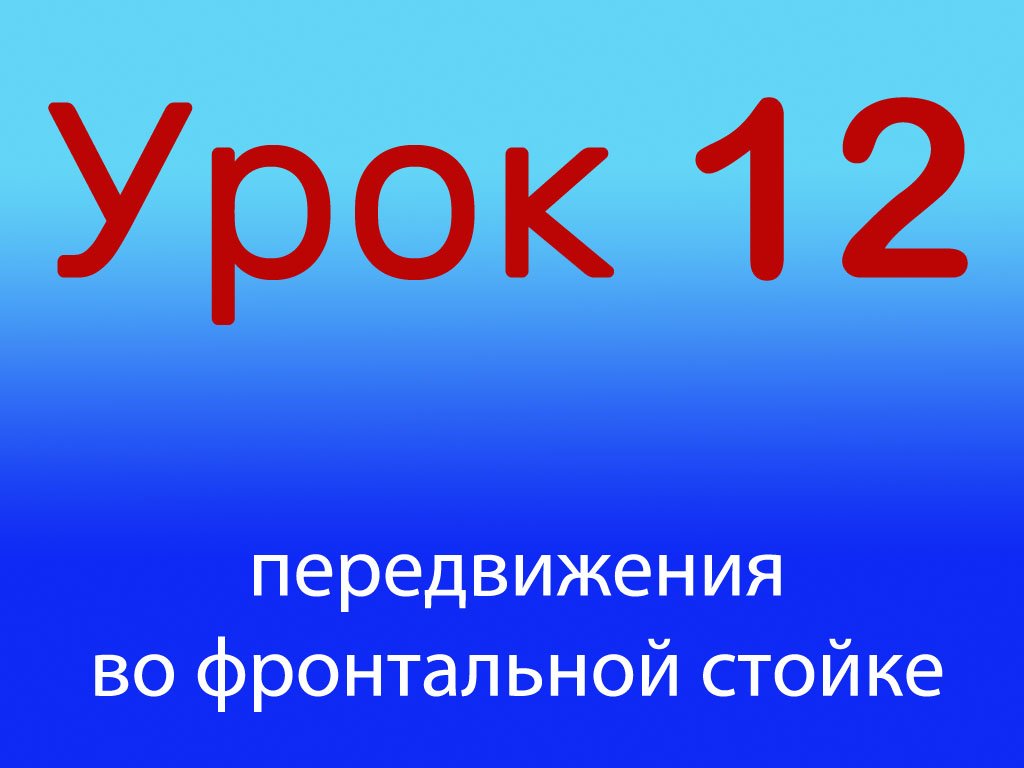 Урок 12 Передвижения во фронтальной стойке, уровень 1/4.