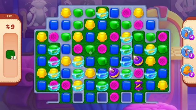 HomeScapes Level 132 no boosters (17 moves) смотреть онлайн