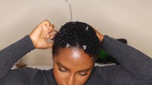 Sleek low ponytail  on short hair | slick down 4c hair | Natural hairstyles |  Everything Nat