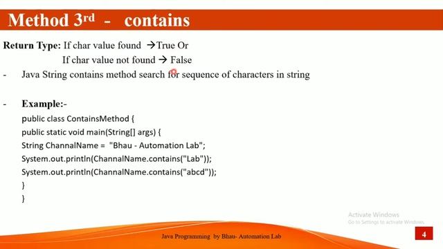 Java String methods | Java String class methods| java string interview questions|Bhau Automation La