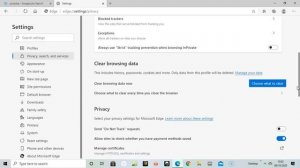 Delete browsing history, cookies, data, cache in Edge browser