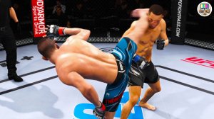 Динамичный бой и быстрый нокаут: Стивен Томпсон против Нейта Диаса в UFC 4