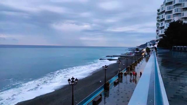 23 января 2021 г.Ялта, без комментариев. Вечерняя прогулка по городу - курорту на Южном Берегу Крым
