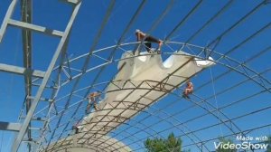 возведение тентового ангара