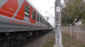 Электровоз ЭП20-002 с пассажирским поездом №132 Москва - Орск
