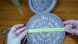 Необычная  корзина крючком из трикотажной пряжи МК. Crochet.