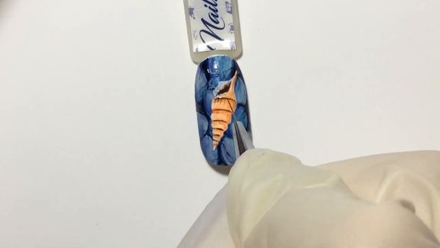 Ракушка на ногтях. Дизайн ногтей. Роспись гель лаками смотреть онлайн