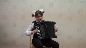 Варвара Горбунова. Игра на баяне "Колобок".