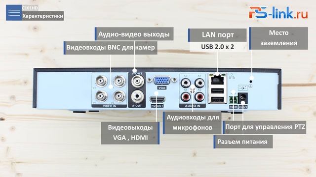 Обзор на готовый AHD 1Mp комплект видеонаблюдения Ps-Link KIT-C101HD
