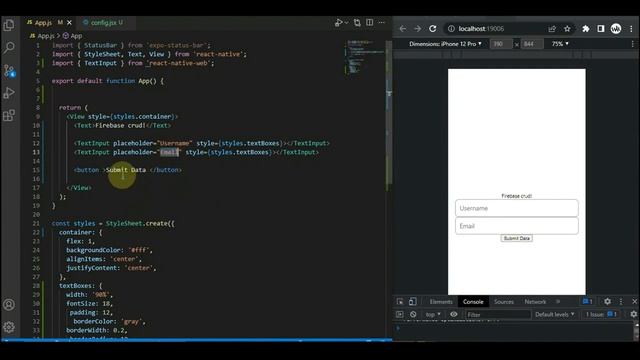 React Native Firebase Realtime Database Create Read Update Delete data смотреть онлайн