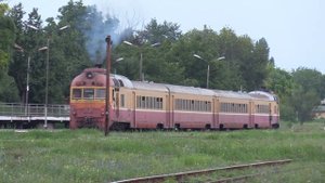 Дизель-поезда Д1-798 и 736 на ст. Унгены / D1-798 and 736 DMU's at Ungheni station