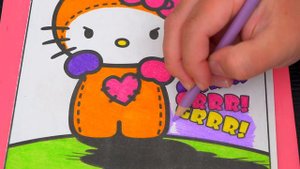 Coloring Hello Kitty Halloween Spooky Monster Coloring Page Prismacolor Pencils | KiMMi THE CLOWN