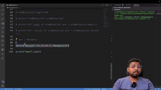 14. Dict, Set, Bool, Range, none Data types in Python | Python for Beginners in Hindi (Full Course)