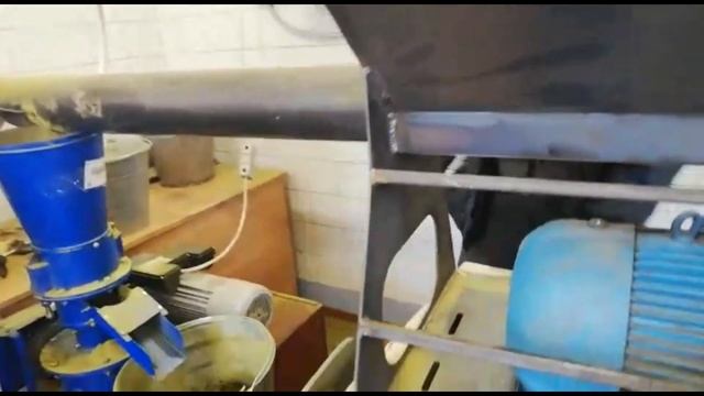 Мини линия изготовление гранул из сенной муки на грануляторе "Кутко" 125. смотреть онлайн