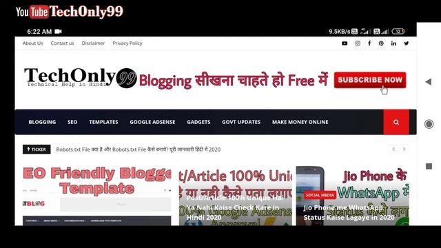 SEO Friendly Blogger Template 2020 | Blogger Template for AdSense Approval & Fast Load смотреть онлайн