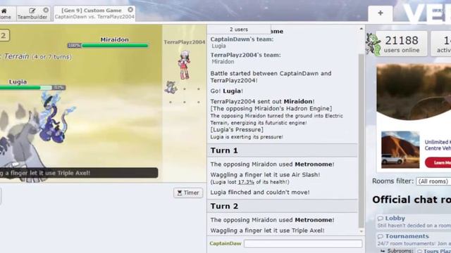Legendary Pokemon Metronome Tournament - Top 98 - Miraidon Vs Lugia смотреть онлайн