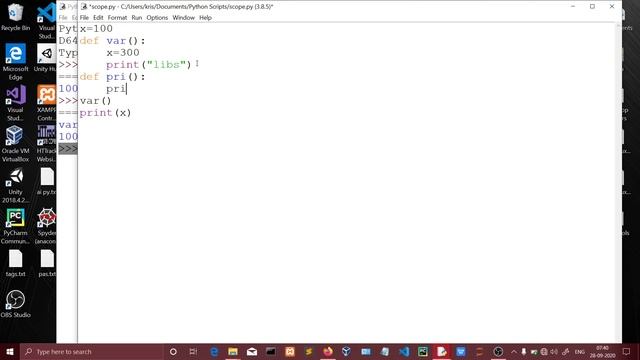 scope of the variables in python (tamil) | tamil p-24 | Quick through