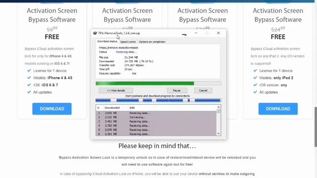 Iphone 4 & 4s Icloud Bypass Windows Free смотреть онлайн
