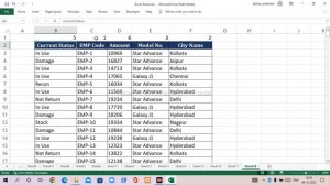 Column sort