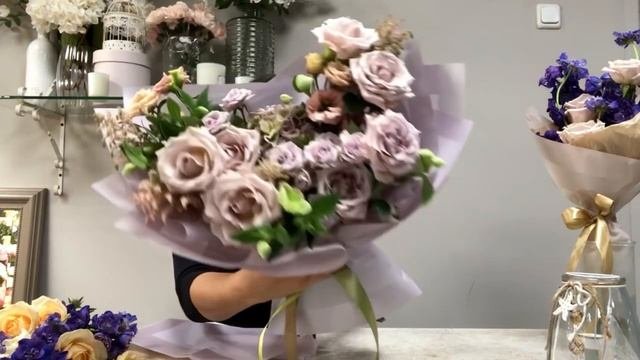 Букет с ДЕЛЬФИНИУМОМ. Бюджетный вариант букета