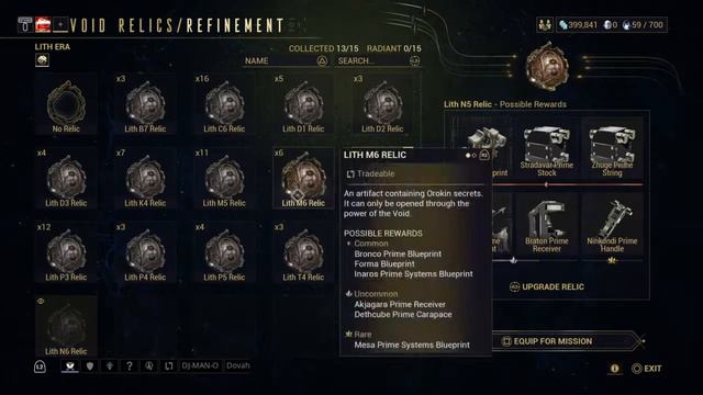 Warframe how to open relics and how to use mods