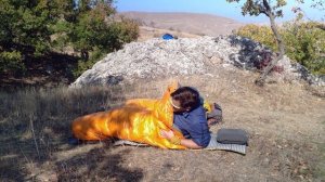 Обзор легкоходной спальной системы. Обрезанный коврик, квилт и прочие извращения))) ice flame quilt