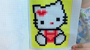 Хелло Китти рисуем по клеточкам // Рисунки по клеточкам Hello Kitty // Моё новое увлечение