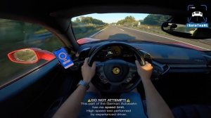 FERRARI 458 Italia максимальная скорость POV
