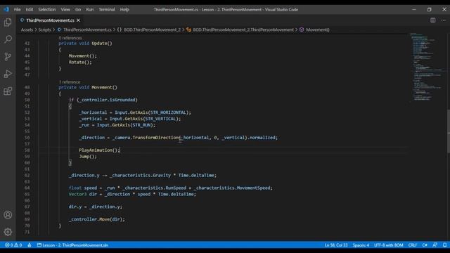4. УРОКИ ПО UNITY-УПРАВЛЕНИЕ ПЕРСОНАЖЕМ ОТ 3 ЛИЦА(ВАРИАНТ - 2)/THIRD PERSON MOVEMENT смотреть онлайн