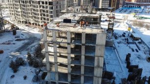 Динамика строительства квартала На Московском, февраль 2022