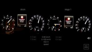Skoda Octavia A7 1.8 TSI stock vs stage 1 0-100, 0-150 racelogic acceleration, 402m