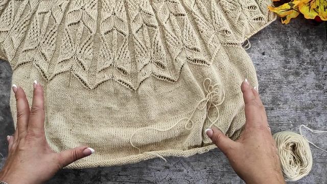 Что на спицах_круглая кокетка_кардиган_#вязание
