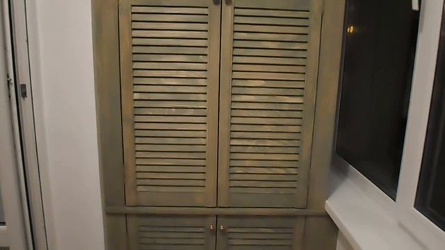 ЖАЛЮЗИЙНЫЕ ДВЕРЦЫ ШКАФ БАЛКОН (ПРОПИТКА 50-65) смотреть онлайн