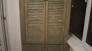 ЖАЛЮЗИЙНЫЕ ДВЕРЦЫ ШКАФ БАЛКОН (ПРОПИТКА 50-65)