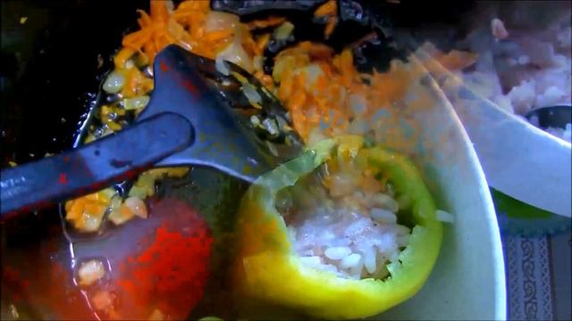 Болгарский перец фаршированный рисом с мясом рецепт в мультиварке peppers stuffed with meat and ric смотреть онлайн