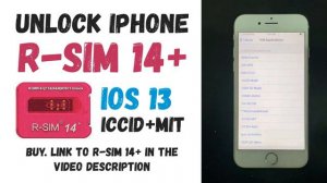 Разлочка iPhone с R-SIM14+ Режим разлочки "ICCID+MIT" - IOS 13