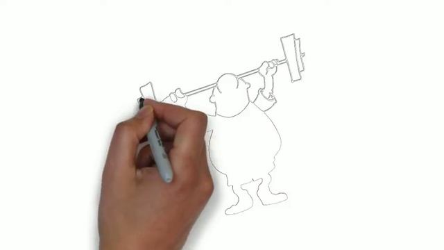 как нарисовать штангиста, how to draw a weightlifter, cómo dibujar un levantador de pesas смотреть онлайн