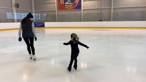 Фигурное катание! Тренировка перед прокатом! Отработка программы! Двойные прыжки. Лебедева Мирослав