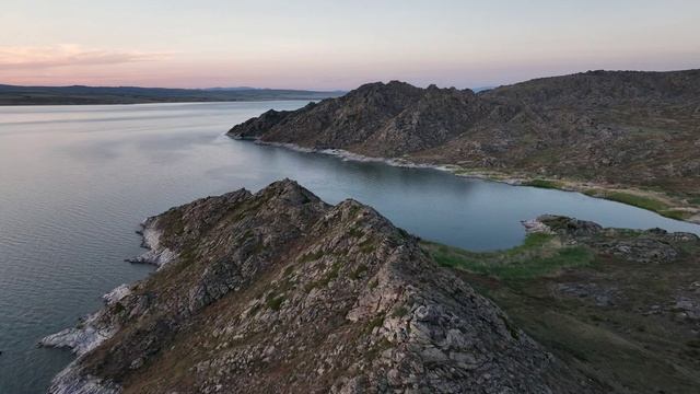 Бухтарминское водохранилище - Нарымский хребет - После заката