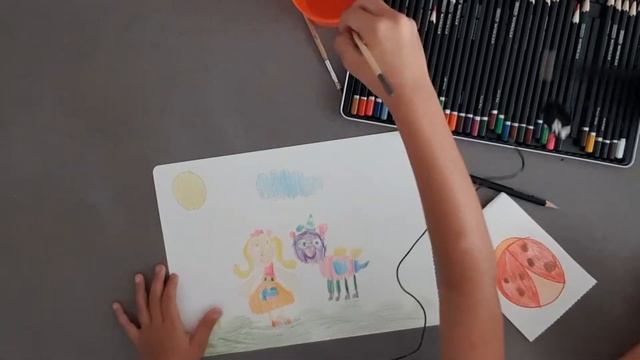 Рисуем с детьми акварельными карандашами