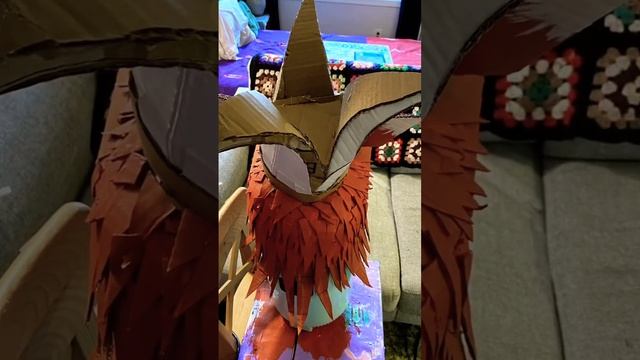 Mardi Gras 2023 Cardboard Mask DIY Process #shorts