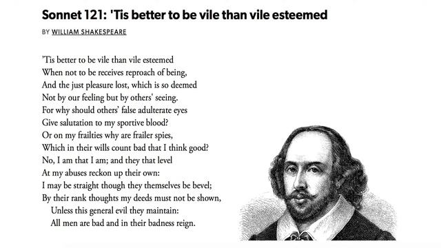 Sonnet 121 by William Shakespeare смотреть онлайн