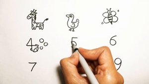 Простой рисунок/рисунок из цифр/рисунок из цифр для детей /прикольный рисунок