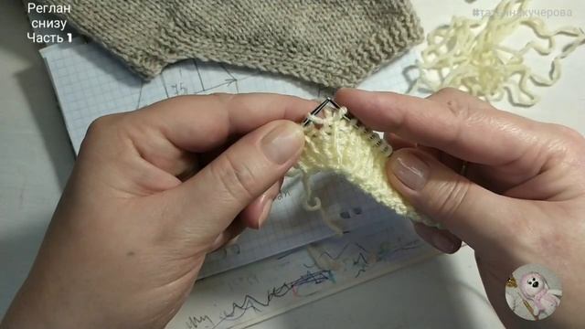 Свитер для собак, кошек спицами, реглан снизу вверх, часть 1, diy смотреть онлайн