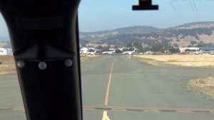 Landing At Napa On Very Short Runway. Bombardier Global 6000 (Cockpit view)